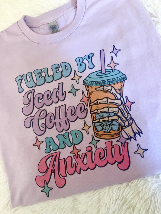 fueled by iced coffee and anxiety Tshirt